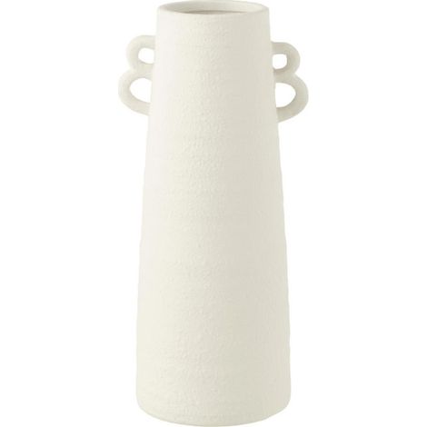Vase Conique avec Anses "Russel" 44cm Blanc (1/2)