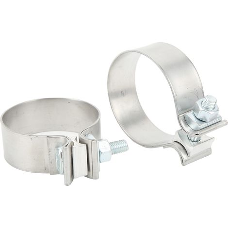 Lot de 2 colliers de serrage échappement flexible amovibles en acier inox 304 3 po pour muffler voiture (1/5)
