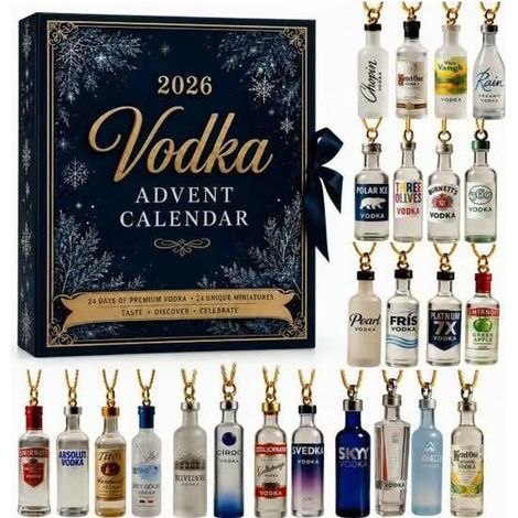 New 2026 Champagne Advent Calendar - Vodka Bottle Blind Box - 3D