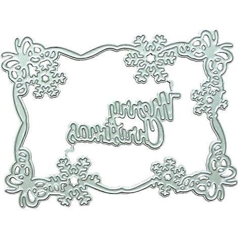 Fröhliche Weihnachten Schneeflocken Metall Stanzschablone DIY Scrapbook Album Papier