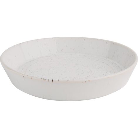Bols Plats Ronds Mouchetés Blancs Cavolo 220mm (Lot de 4) - Ref FD901 - Olympia (1/5)
