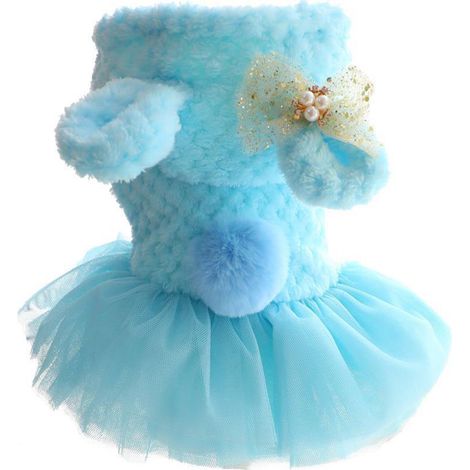 1 poncho pour chien, vêtement d'hiver rembourré en velours et laine, capuche épaisse, coupe ample, pour chiens à deux pattes (1/5)