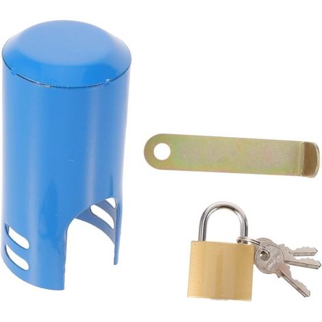 Verrou métallique extérieur pour robinet, dispositif multifonction de sécurité pour robinet de jardin et protection enfant (1/5)
