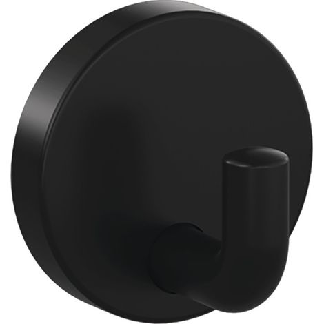 Gancio singolo 477.90B010 semplice A.45mm PA 90 nero opaco ma D.50mm