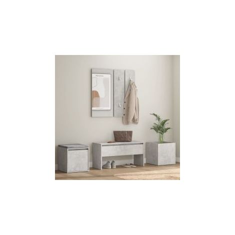 Ensemble de meubles de couloir Gris béton Bois d'ingénierie (1/5)