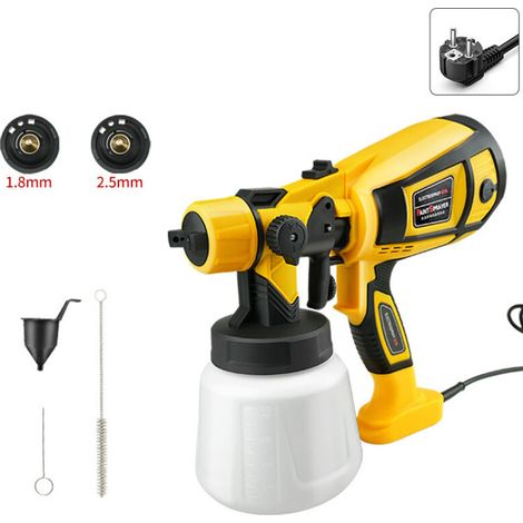 Pistolet a Peinture,Pulvérisateurs de Peinture Electrique, Réservoir de 1400 ML,Pistolet Peinture pour Plafonds, Murs & Clôtures (1/4)
