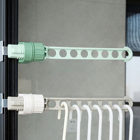 Cintre innovant et portable à 8 trous pour cadre de fenêtre, idéal pour la maison et les voyages, écologique. (1/5)