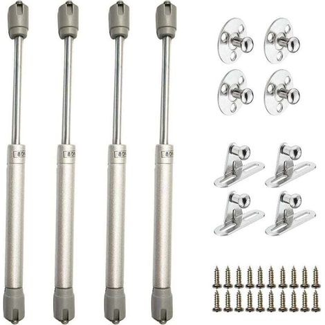 4pcs Verin à gaz 80N, Verin hydraulique, Verin meuble amortisseur porte placard pour armoires bibliothèques meuble (1/4)