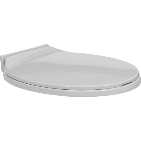 vidaXL Tapa y asiento de váter con cierre suave ovalada gris claro (1/5)