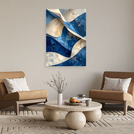 Wandbild Abstrakte Formen Figuren Lila Blau 40x60 (1/4)