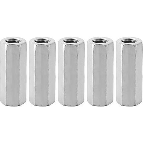 Ej.Life 5 pièces M12 vis zinc allongé écrou hexagonal vis fil bielle capuchon de connexion écrou de joint (M12 50 côté opposé 15) (1/5)
