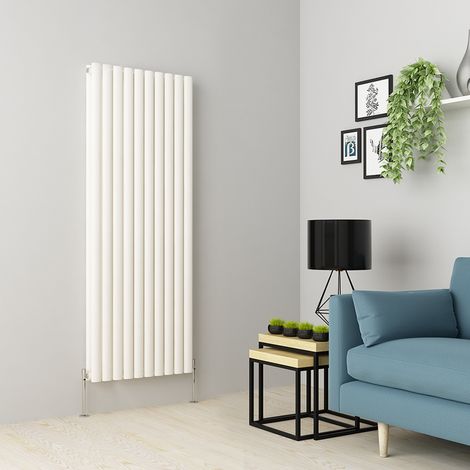Warmehaus Oval Panel Radiator White Vertical Double 1600x590mm (1/5)