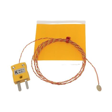Thermocouple type Type K Ø 6.35mm, L 1m, +200°C max à Fiche mâle miniature ( Prix pour 1 )