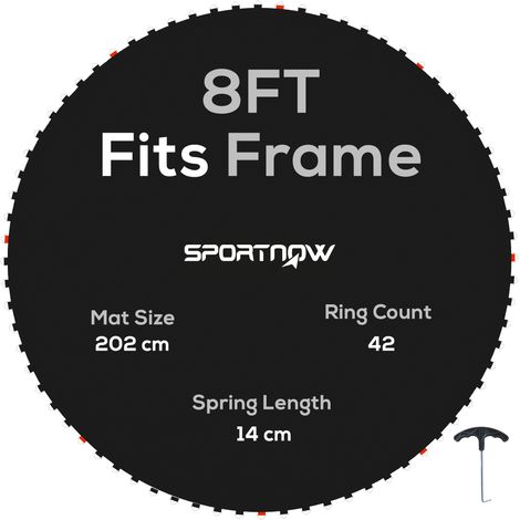 SPORTNOW Trampoline Mat with V-Hooks, for Trampoline Φ202cm (1/5)