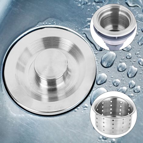 Évier en acier inoxydable bouchon de vidage avec filtre pour évier de cuisine (1/5)