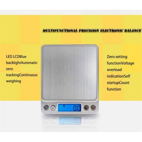 Mini balance électronique numérique portable LCD 3000 g/0,1 g, étui de poche, balance de cuisine postale, balance de poids pour bij (1/4)