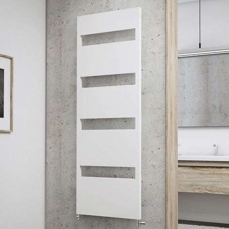Schulte Designheizkörper Turin, Standardanschluss rechts/links, Alpinweiß, Größe 170x50 cm