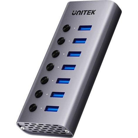 Concentrador multipuerto UNITEK con USB-A 7 en 1 (1/5)