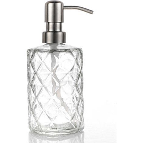 Distributeur De Savon - Verre - 330 Ml - Salle De Bain Cuisine - Lotions Gel Hydroalcoolique Savon Liquide - 1 Pièce (1/5)