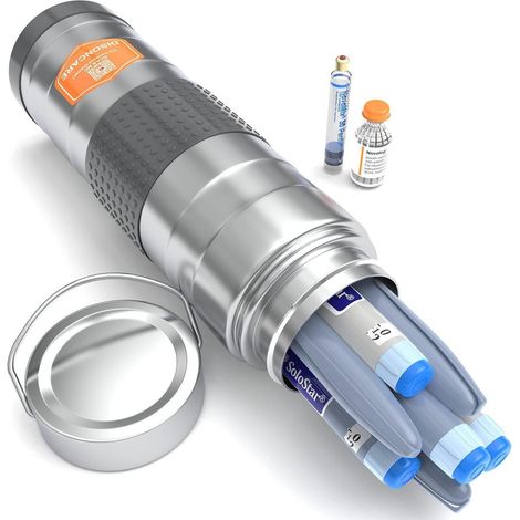 Medizinische Kühltasche für Insulin, 35h Kühlleistung, Große Kapazität, Silber (1/5)