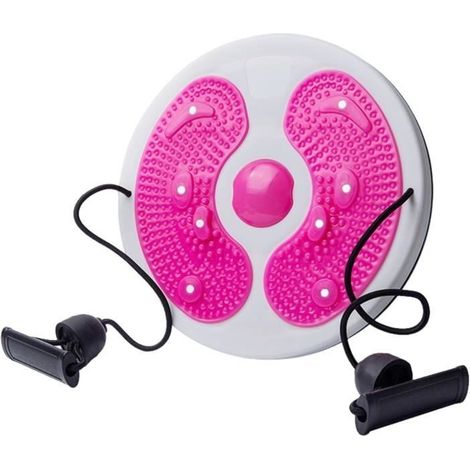 Taillenformer mit Fußmassagesohle und Balanceboard zur Straffung von Taille, Hüften und Oberschenkeln (Pink) (1/4)