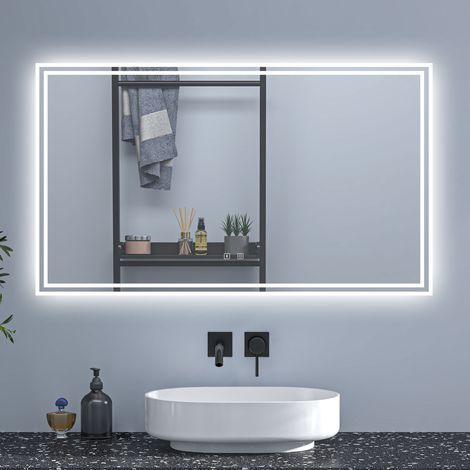 SKY Wall-Mounted Bathroom Smart LED Mirror with Anti-Fog & Bluetooth,Dimmable 3 Colour,Memory Function Touch Switch Vanity Mirror - 100x60 CM (1/5)