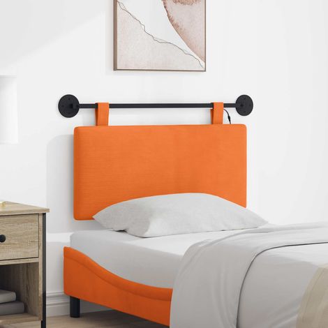 vidaXL Tête de lit suspendue Orange Tissu en velours côtelé (1/5)