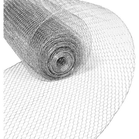 Fil à maille hexagonale pour volière 1,20 x 25 m clôture en fil de fer galvanisé (1/5)