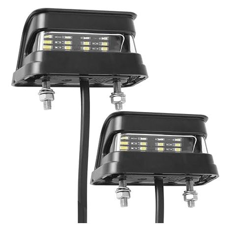 LED Éclairage Plaque Immatriculation 12V 24V Etanche Feux Arrière pour Remorque Voiture (1/5)