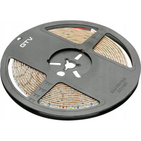 Striscia LED 24W 12V DC 280 lm 4000K 300 LED bianco neutro 5m (1/3)