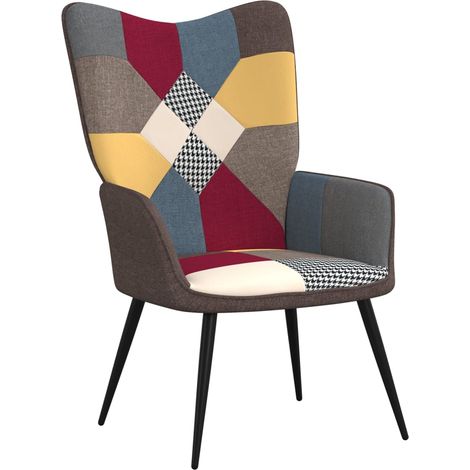 Chaise de relaxation Patchwork Tissu 2 (1/5)