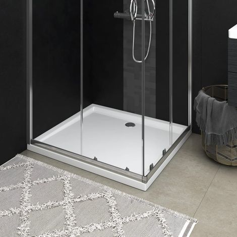 Le Poisson Qui Jardine – Receveur de douche rectangulaire blanc 80 x 90 cm – ABS renforcé de fibres de verre – Seuil bas pour accès facile – Surface brillante facile à nettoyer (1/5)