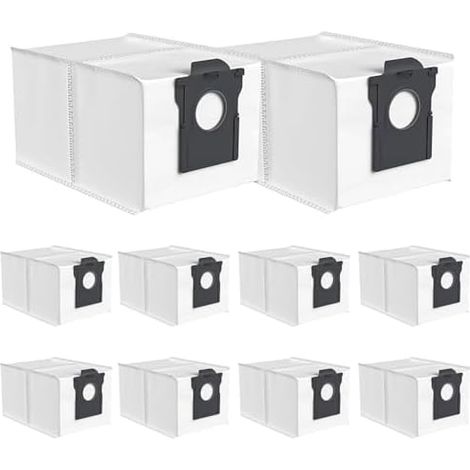 Lot de 10 Sacs D'aspirateur pour Aspirateur Dreame X30 Ultra/L10s Pro Ultra Heat/L10s Ultra Gen 2/X40 Ultra Complete/X50 Ultra Complete,Tissu Non Tissé Sac à Poussière Dreame X30/X40/X50 (1/5)