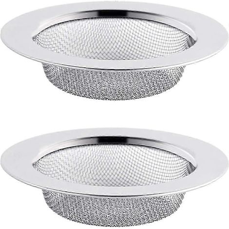 Lot de 2 filtres d'évier en acier inoxydable, passoire de 7,5 cm, crépine d'évier, passoire de cuisine (1/5)