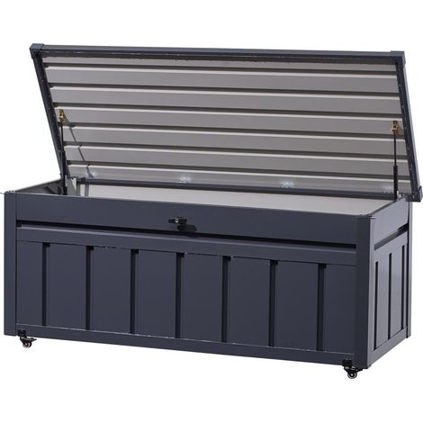 Gartenaufbewahrungsbox anthr. B 165 x T70 x H 68 cm, m.Räder (1/4)