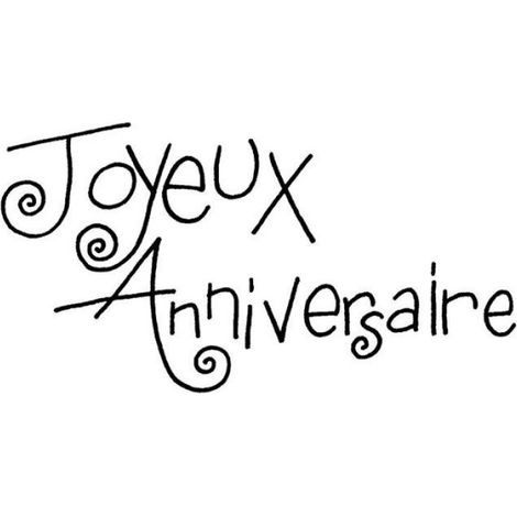 Tampon Joyeux Anniversaire - Bois - Empreinte Caoutchouc - 60 x 35 mm - 1 Pièce