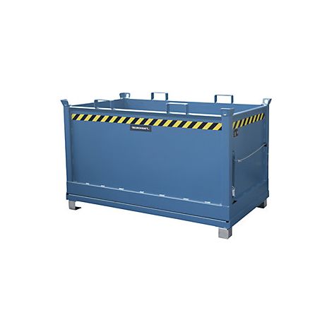 Contenedor con trampilla  capacidad 1,5 m³  azul genciana RAL (1/3)
