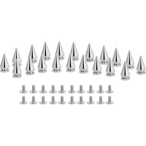 Rivets Punk en Métal, 20 Pièces, Clous Coniques pour Cuir, 10 x 20 mm, pour Personnalisation de Sacs, Ceintures, Colliers, Chaussures (1/5)