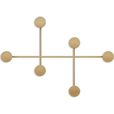 CALICOSY - Porte manteaux mural 6 patères en métal H60 cm - DAMA (1/5)
