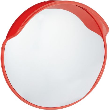 Specchio convesso di sicurezza da interno e esterno 60 cm ideale per parcheggio garage ingresso in plastica rossa 130003946