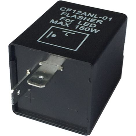 Applicabile al relè lampeggiatore LED elettronico CF12ANL-01 a 2 pin: risolve il problema del lampeggio troppo rapido degli indicatori di direzione.