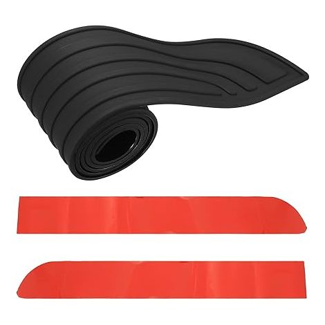 Protection Seuil de Porte de Voiture en Caoutchouc, cm x Bande Pare-Chocs Arrière Auto-adhésive pour Bord de Chargement SUV(Noir)+ Bandes adhésives (1/4)