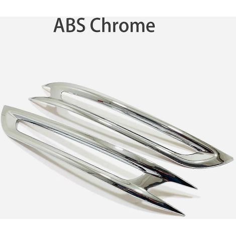 ABS-Kunststoff-Nebelscheinwerfer-Abdeckung, Zierleiste, Autozubehör, Augenbrauen-Dekorrahmen, 2 Stück für Honda Civic 11. Generation 2022, 2023, 2024 – ABS Chrom 3