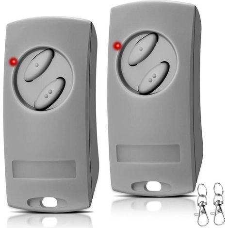 Télécommande porte de garage 433,92 MHz – Lot de 2 pièces compatibles EcoStar RSE2/RSC2/RSZ1, Liftronic 500-700-800, Portronic D2500/D5000/S4000 (1/5)