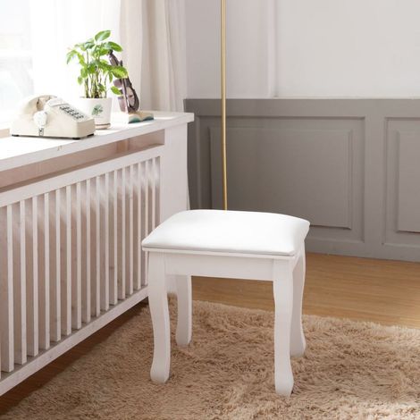 sedia seduta bianca legno imbottita multiuso raffinata OKMYHOME (1/5)
