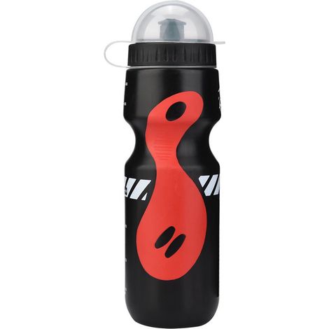 Bouteille d'eau de 650 ml avec porte-bidon pour vélo de montagne (noir) (1/5)
