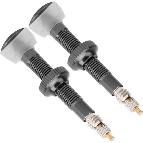 paire de valves Presta tubeless de 52 mm pour vélo de montagne (embout noir) (1/5)
