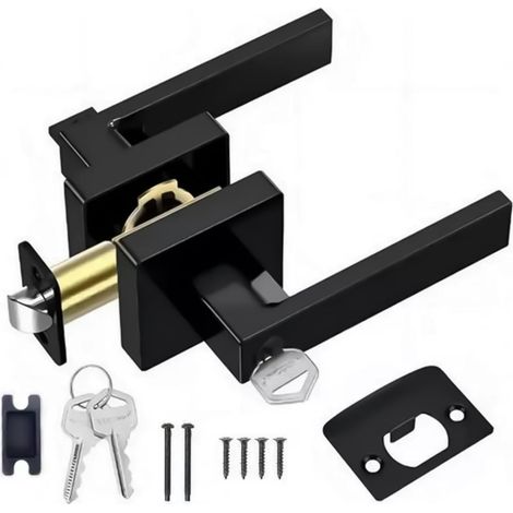 Poignée de porte en alliage d'aluminium pour intérieur de salle de bain, chambre à coucher, construction ergonomique et résistante, poignée en alliage d'aluminium, salle de bain et chambre à coucher (1/5)