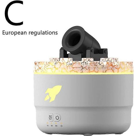 Humidificateur d'arômes Cannon Blast, diffuseur de vapeur LED silencieux, blanc, prise UE