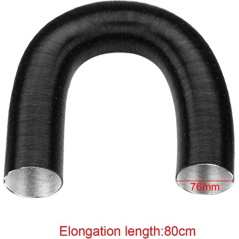 Tube en feuille d'aluminium 42 60 76 mm, conduit d'air de turbocompresseur, accessoires de chauffage automobile, ventilateur d'extraction en aluminium, tuyau d'admission d'air en aluminium